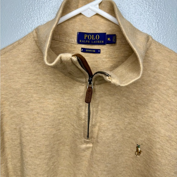 Ralph Lauren Tan Zip-Up Pullover - Picture 2 of 4